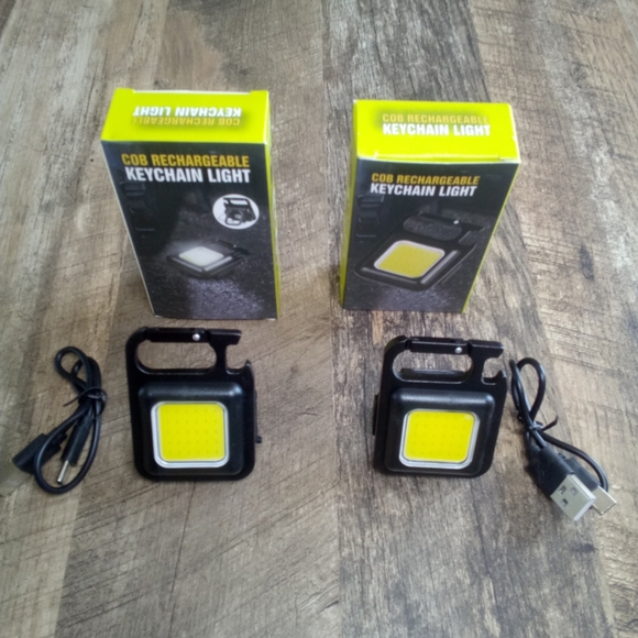 Other - COB 2 Pack Magnetic LED RECHARGEABLE KEYCHAIN LIGHTS